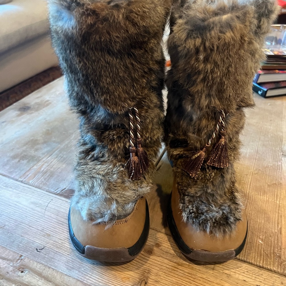 Vintage ULU primaloft Waterproof rabbit Fur Boots 200g insulation - Picture 8 of 13
